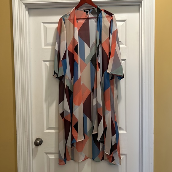 Torrid Chiffon Hi-Lo Kimono sz00 - Picture 5 of 10